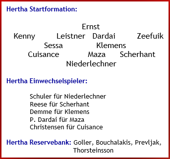 1. FC Magdeburg - Hertha BSC - 1:3 (0:0) - Mannschaftsaufstellung - November - 2024